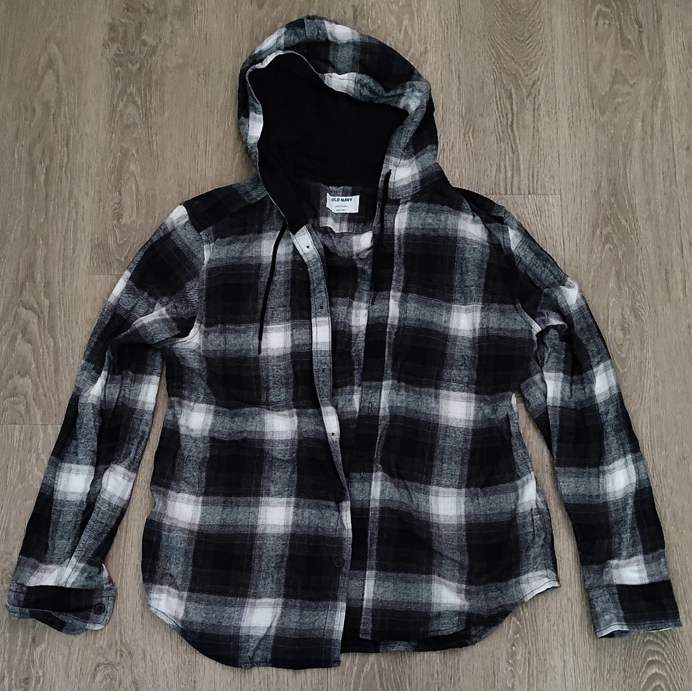 Old Navy Hooded Flannel Shirt